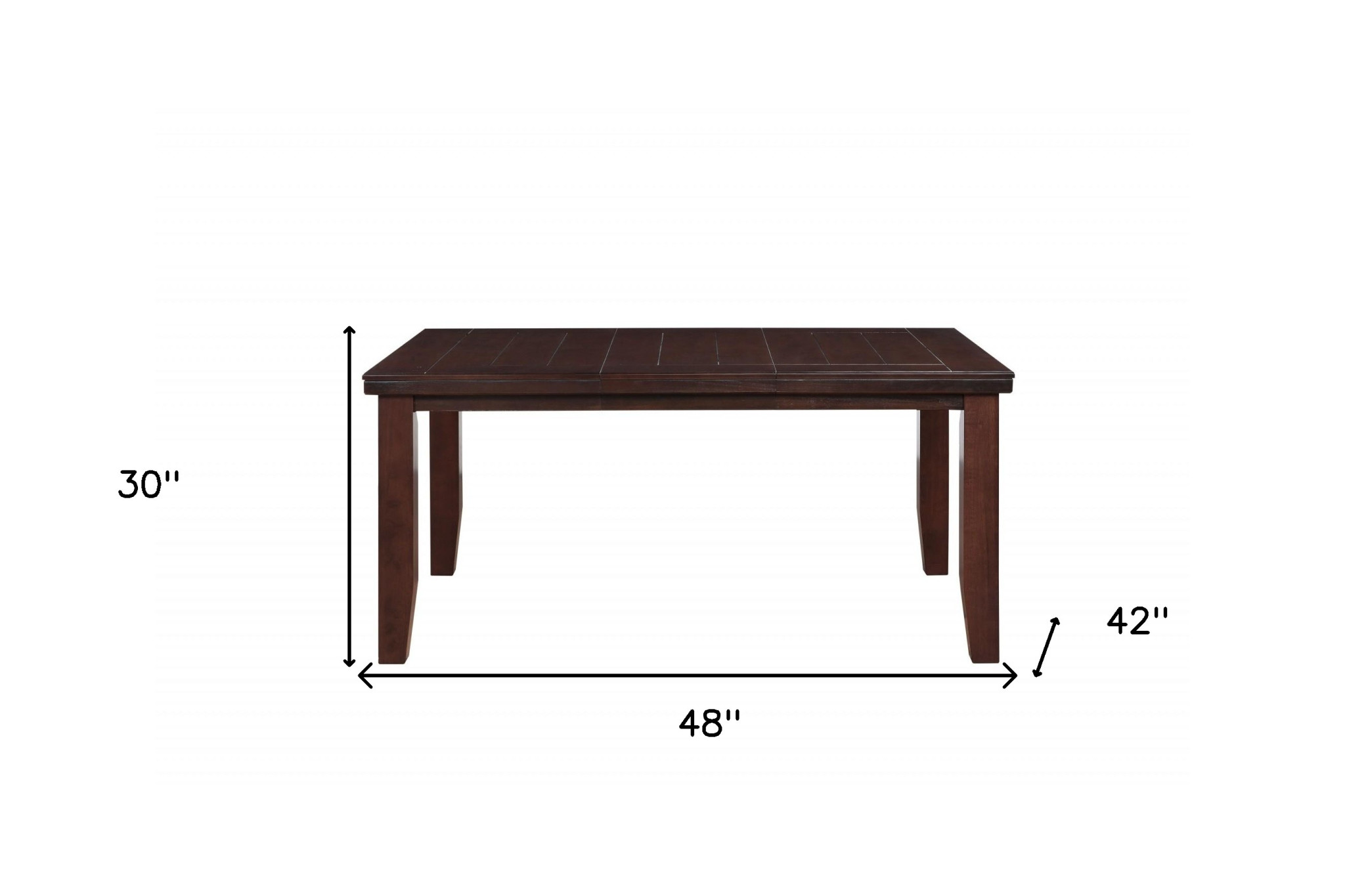 48" Dark Brown Dining Table - Image 6