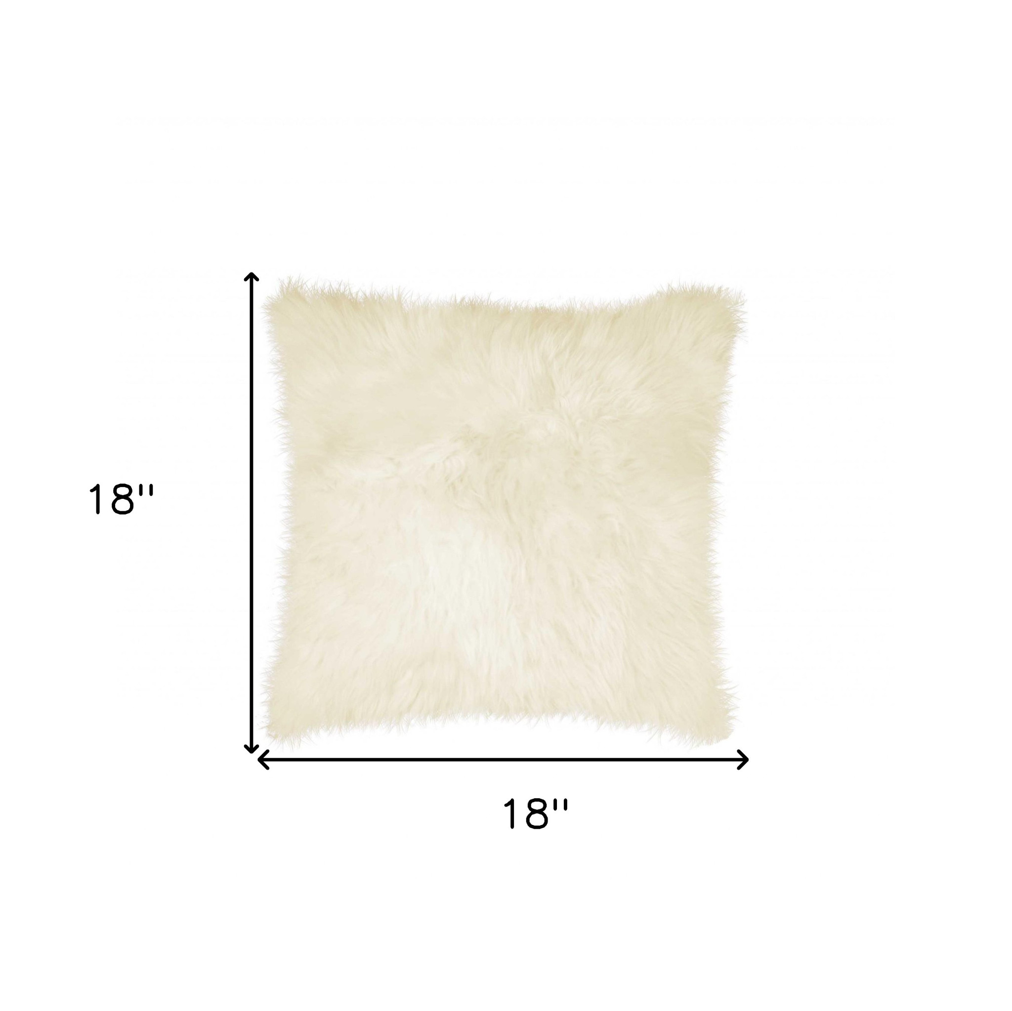 18" Natural Sheepskin Throw Pillow - Image 8