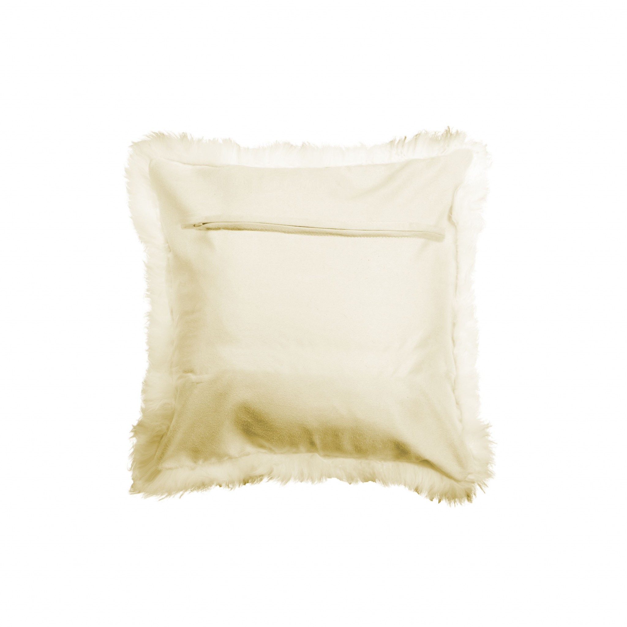 18" Natural Sheepskin Throw Pillow - Image 3