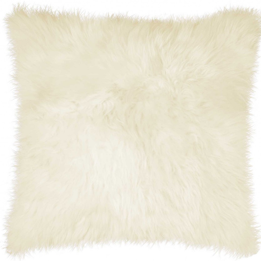 18" Natural Sheepskin Throw Pillow - Image 4