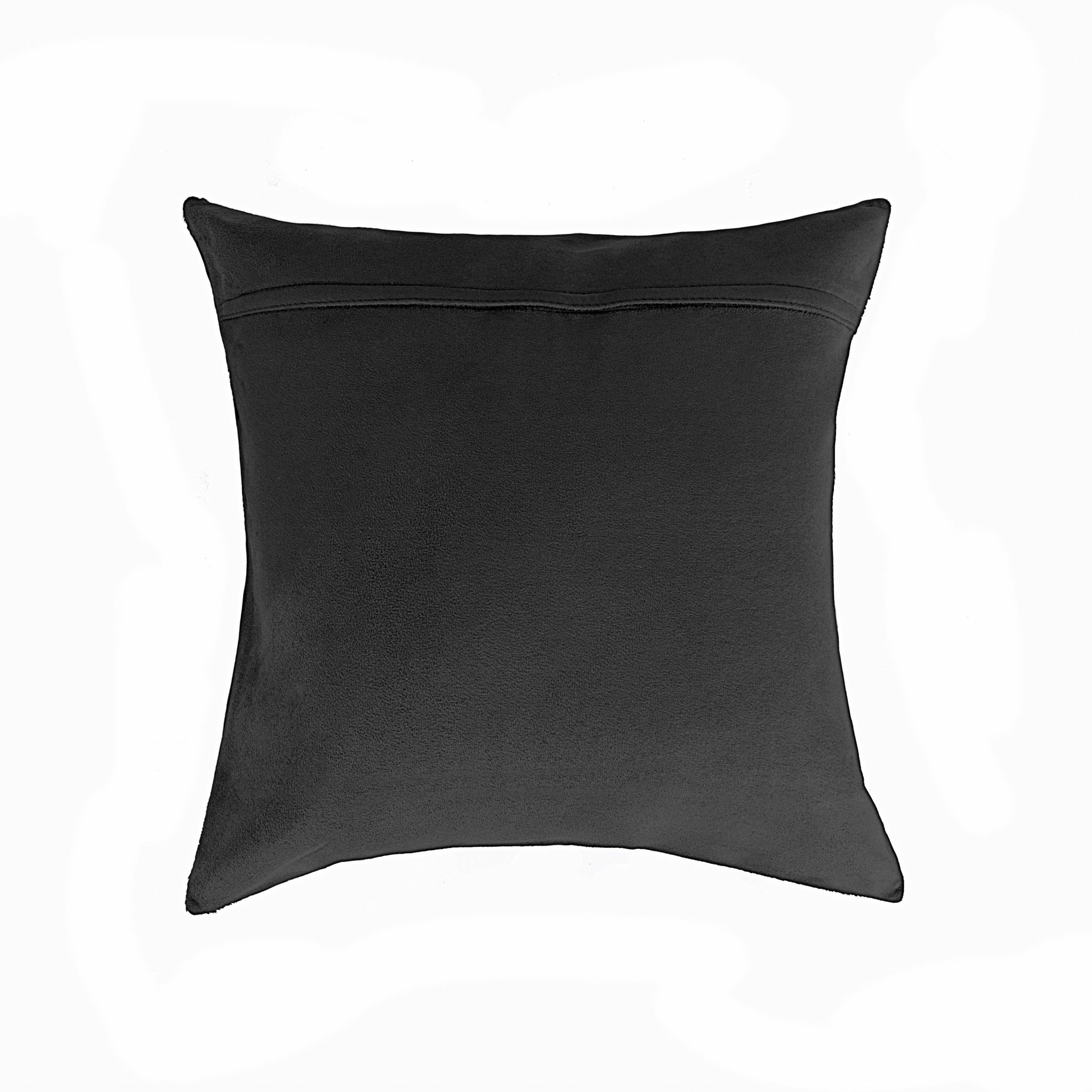 18" Black and White Cowhide Throw Pillow - Image 3