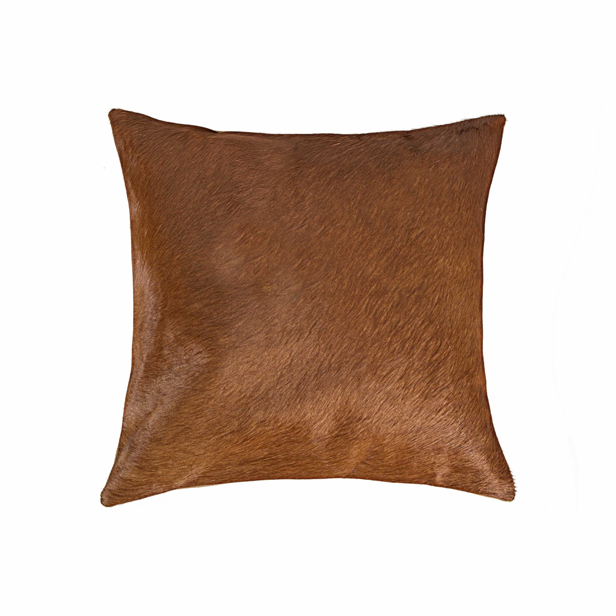 18" Brown Cowhide Throw Pillow - Image 2