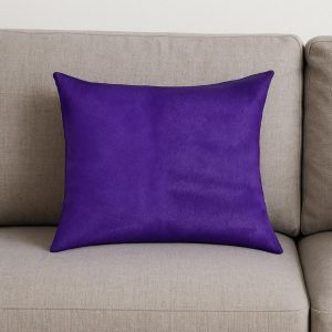18" Purple Cowhide Throw Pillow