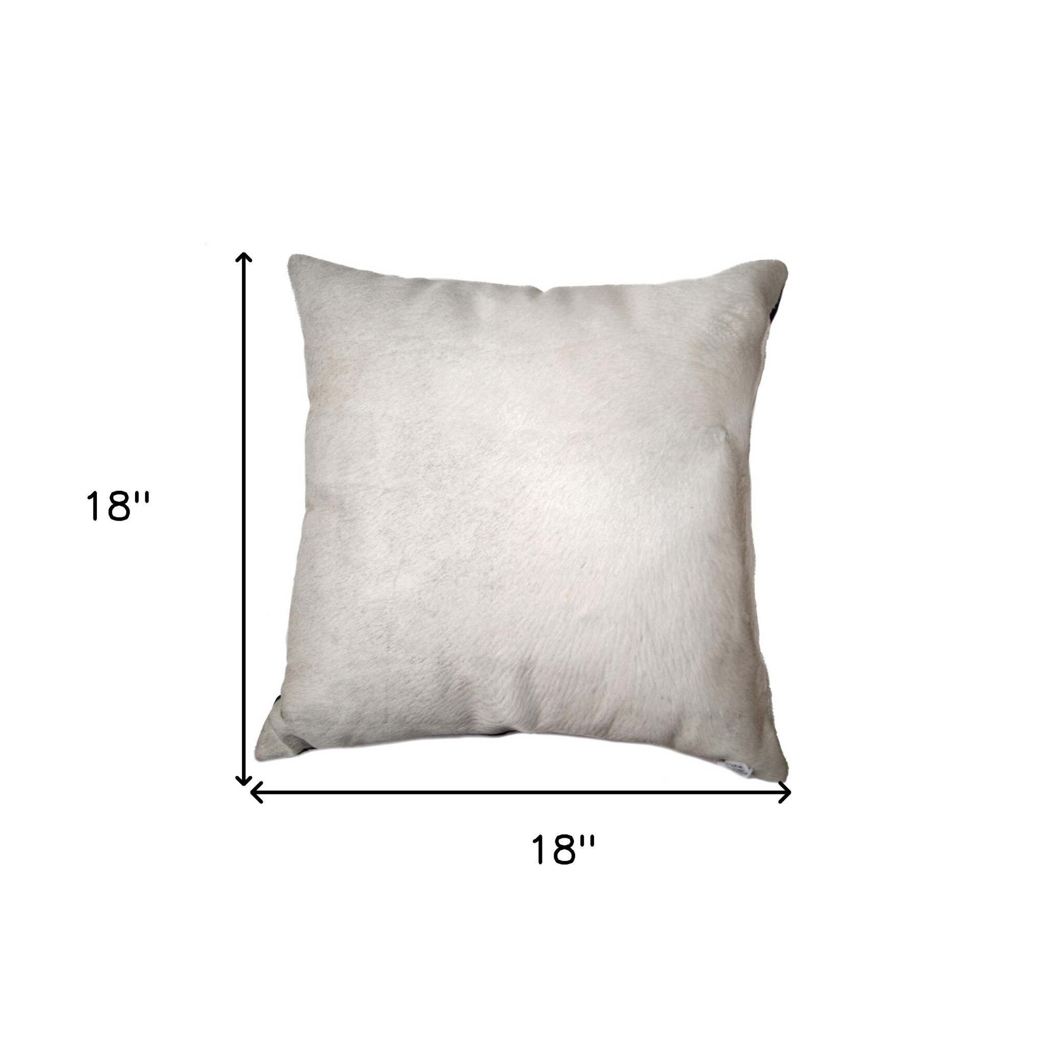 18" X 18" X 5" Off White Cowhide Pillow - Image 6