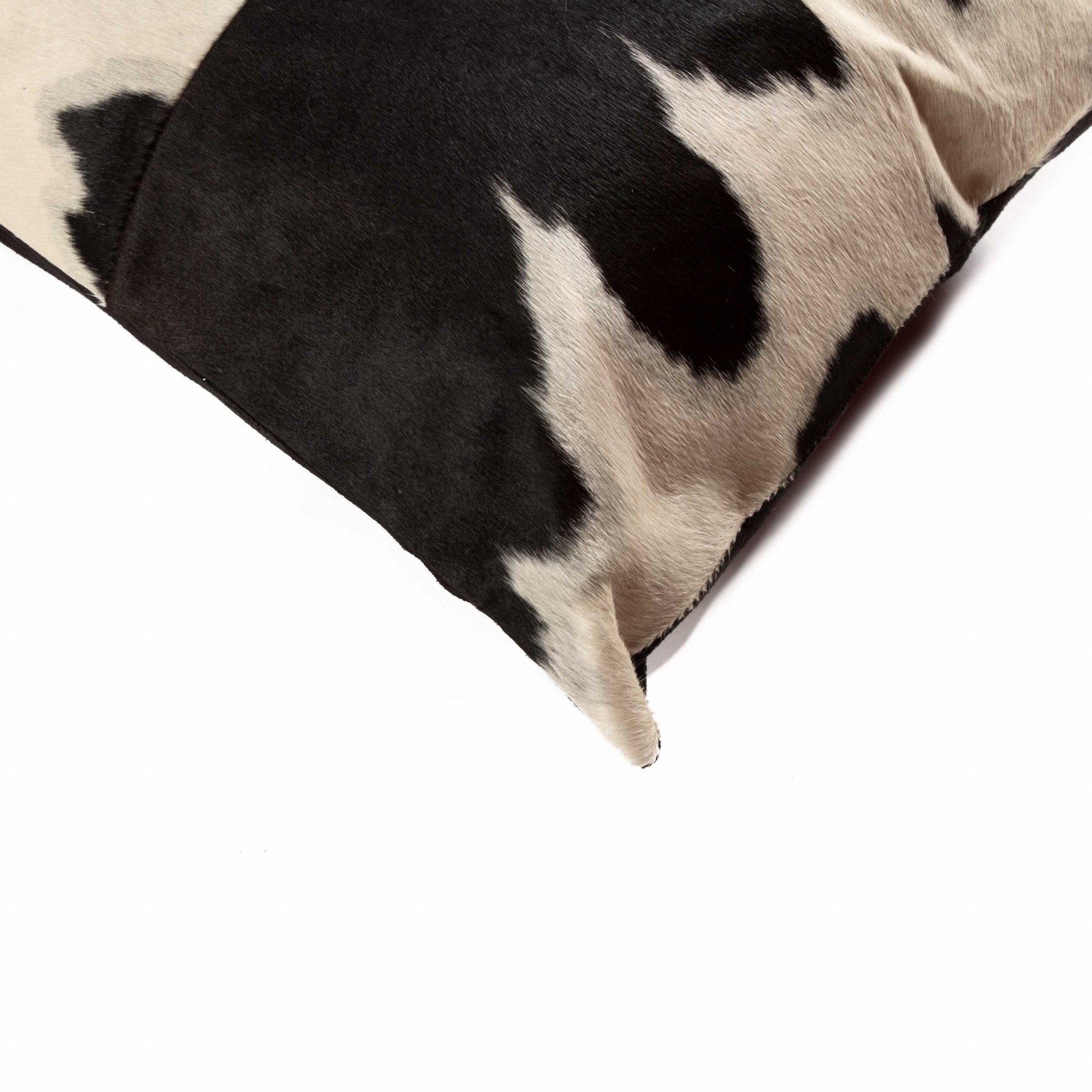 18" Black and White Cowhide Throw Pillow - Image 3