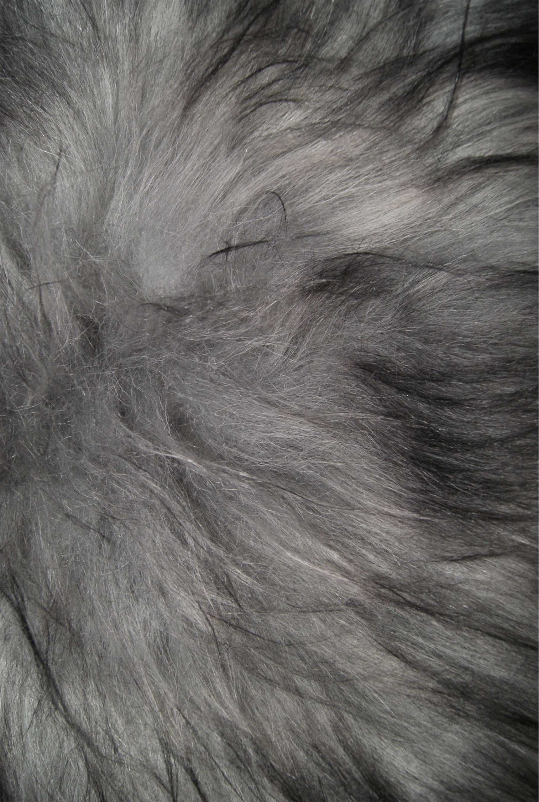 15" X 15" Silver Sheepskin Solid Color Dining Chair Pad - Image 6