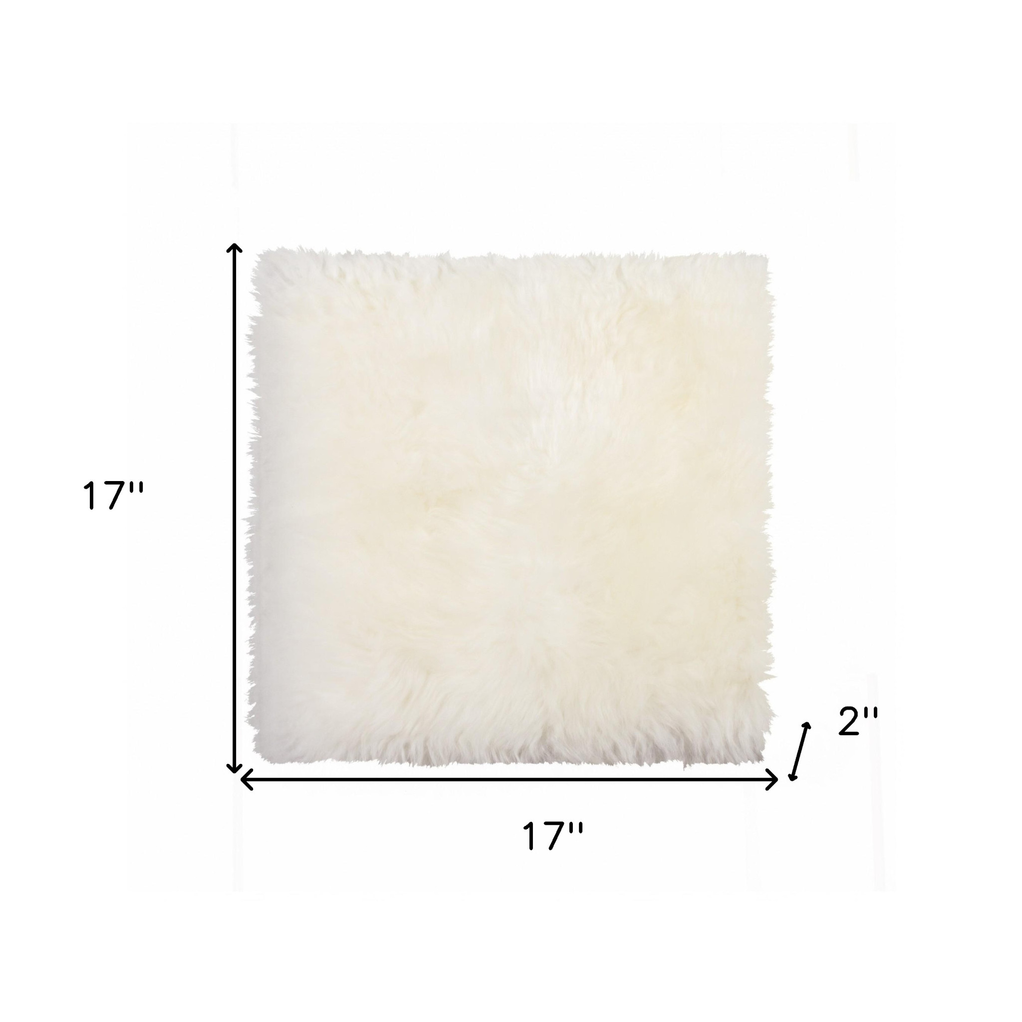 17" X 17" White Synthetic Solid Color Pad - Image 9