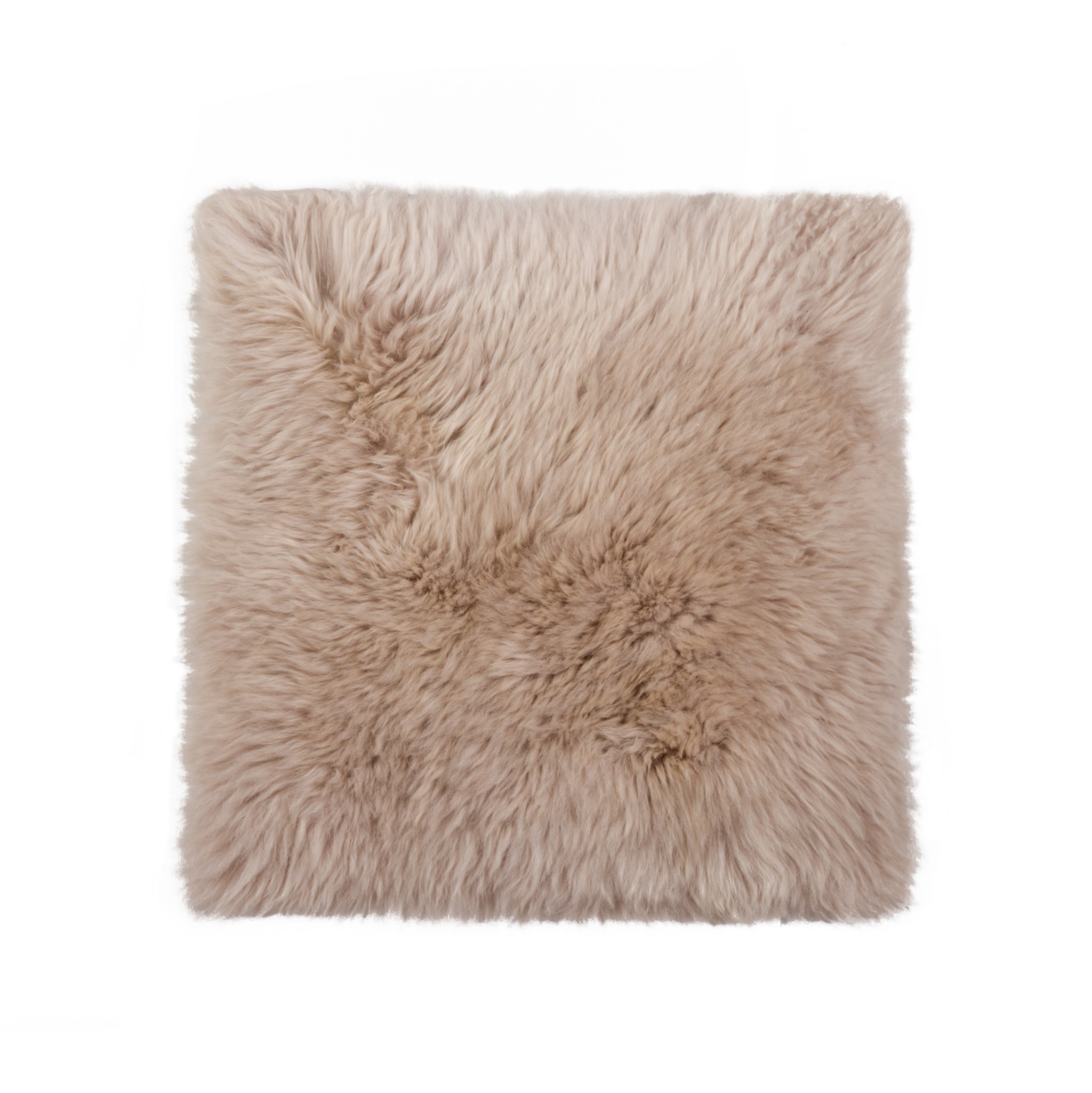 17" X 17" Taupe New Zealand Sheepskin Dining Chair Pad - Image 2