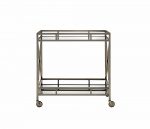 34" X 20" X 35" Antique Brass Metal Serving Cart