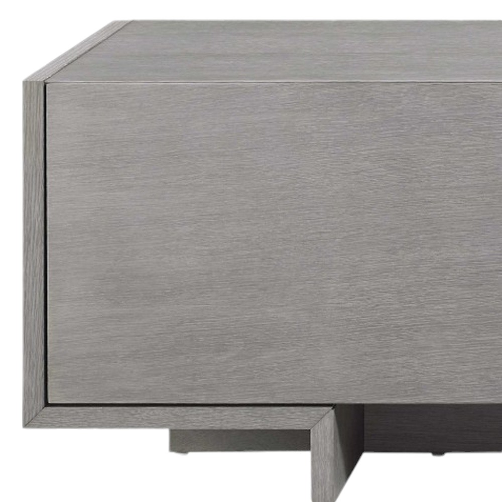 73" Gray Open Shelving TV Stand - Image 4