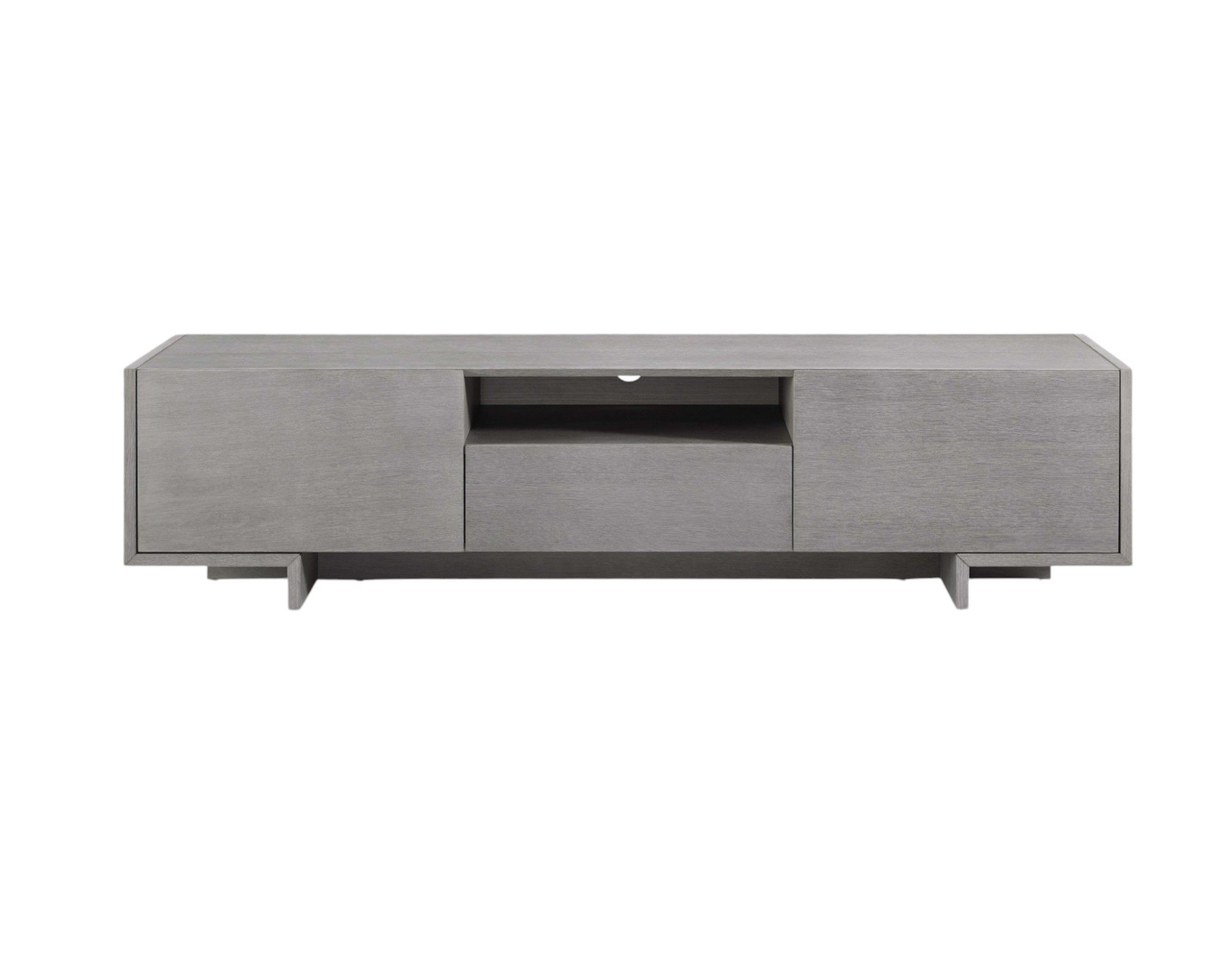 73" Gray Open Shelving TV Stand - Image 2