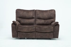 63" Dark Brown Microfiber Manual Reclining Love Seat