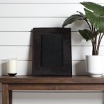 4" x 6" Black Cowhide Picture Frame with Mat