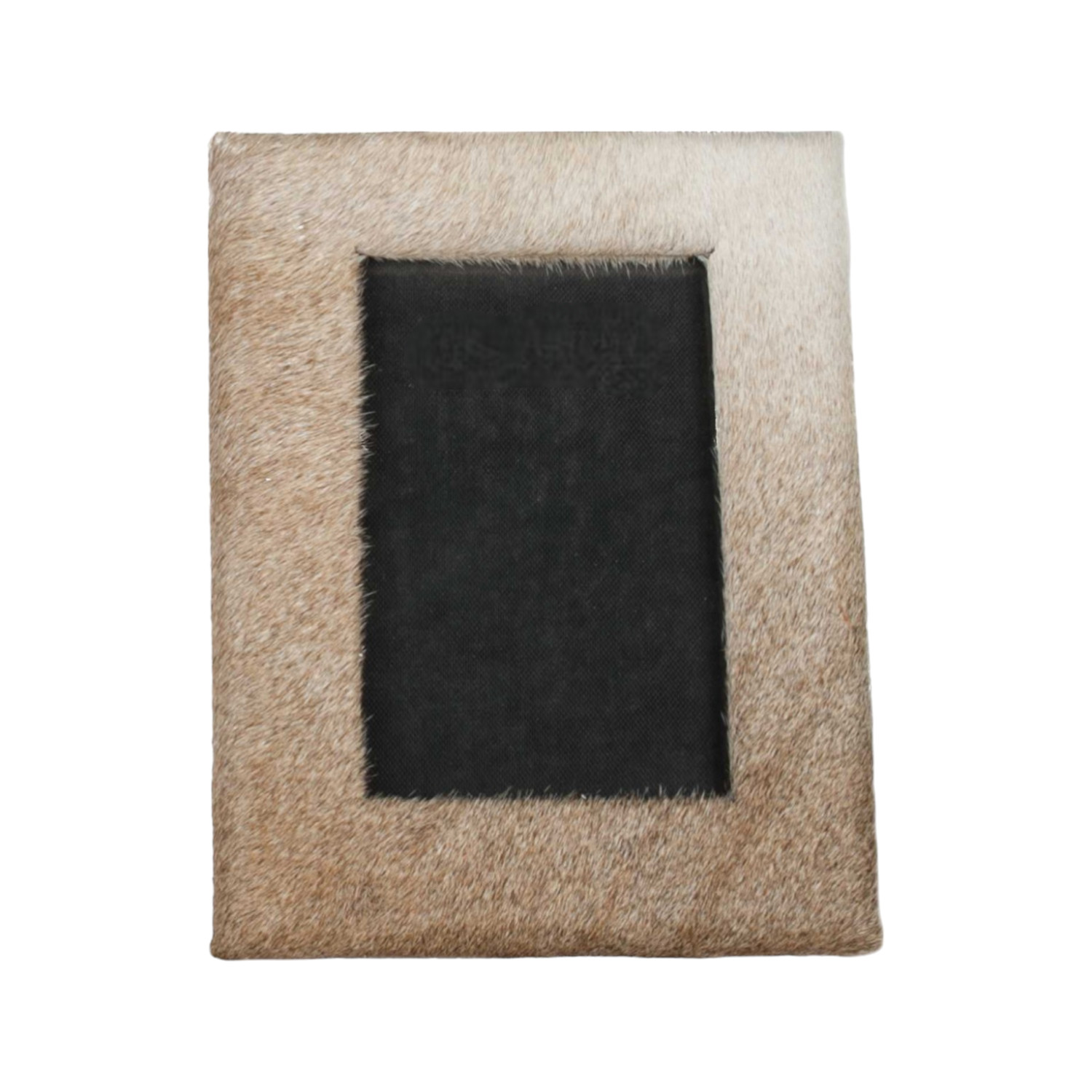 4" x 6" Natural Cowhide Tabletop Picture Frame with Mat - Image 2