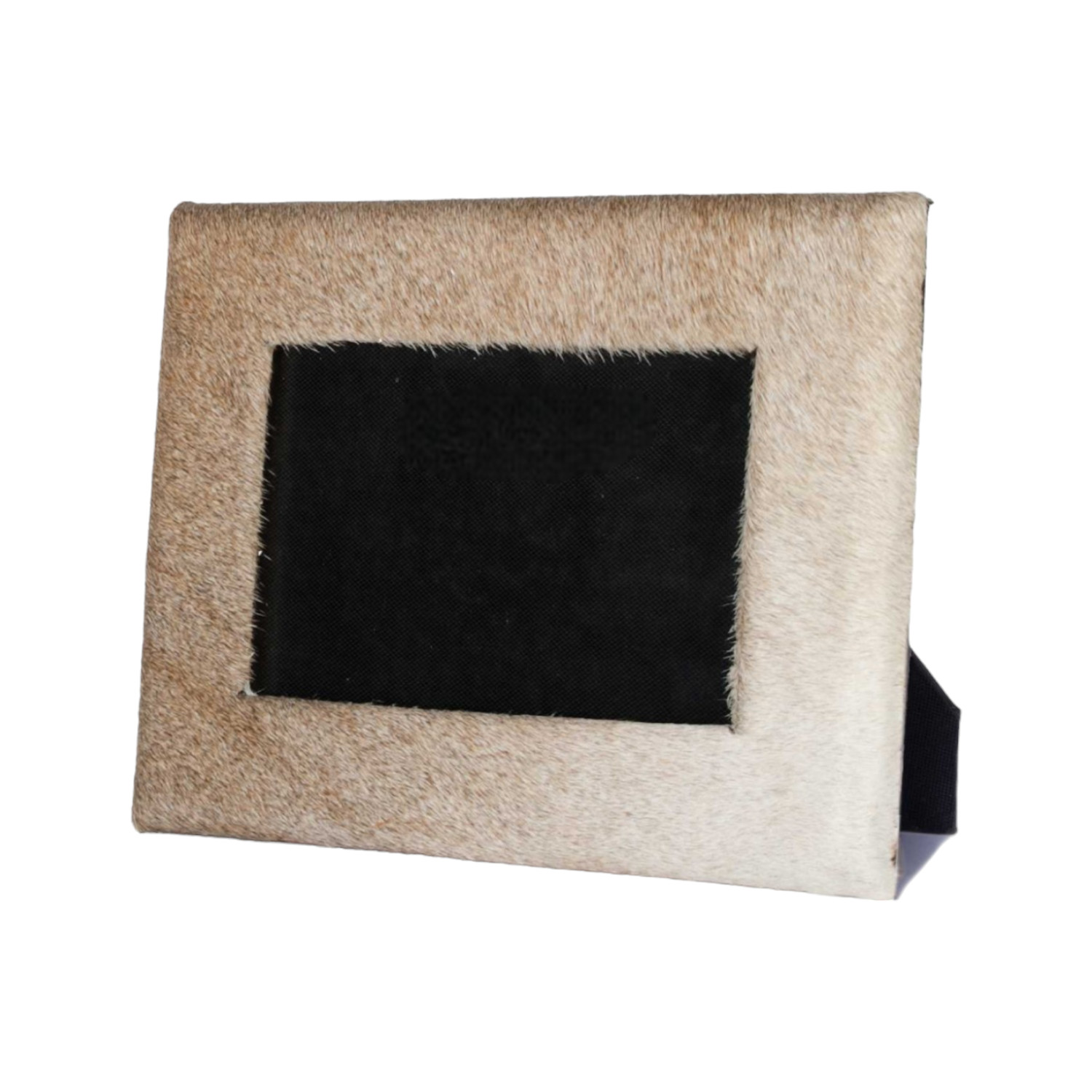 4" x 6" Natural Cowhide Tabletop Picture Frame with Mat - Image 4
