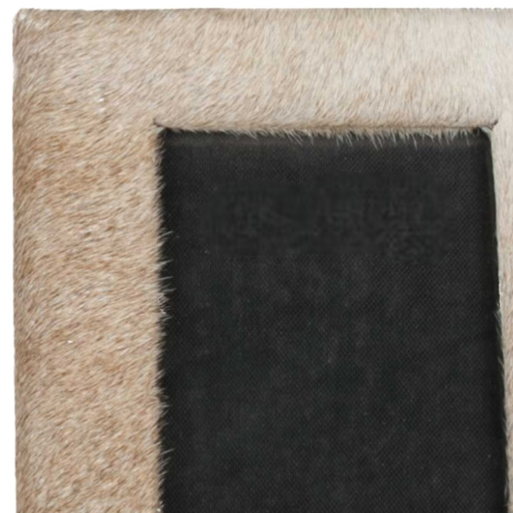 4" x 6" Natural Cowhide Tabletop Picture Frame with Mat - Image 5
