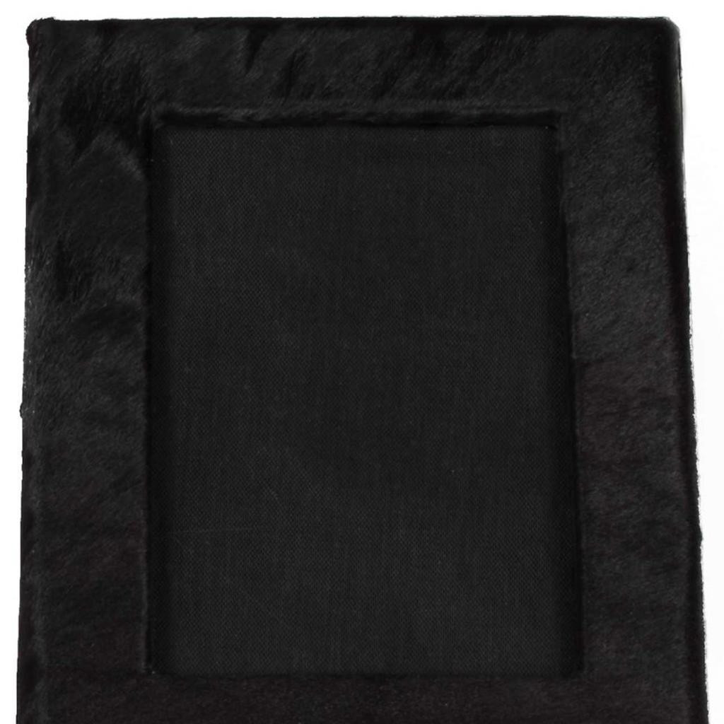 5" x 7" Black Cowhide Hanging & Tabletop Picture Frame with Mat - Image 5