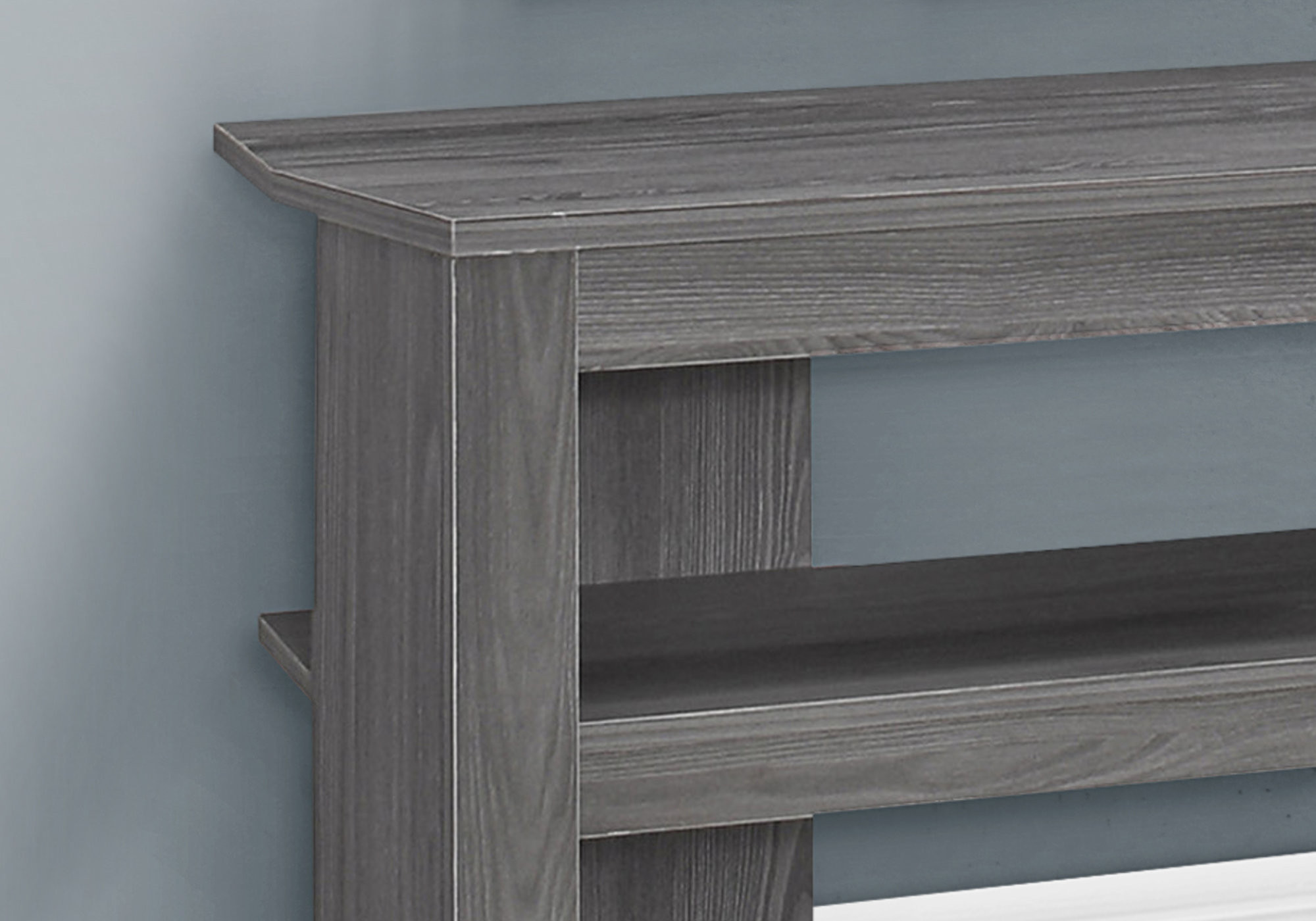 42" Ash Gray Open Shelving TV Stand - Image 9