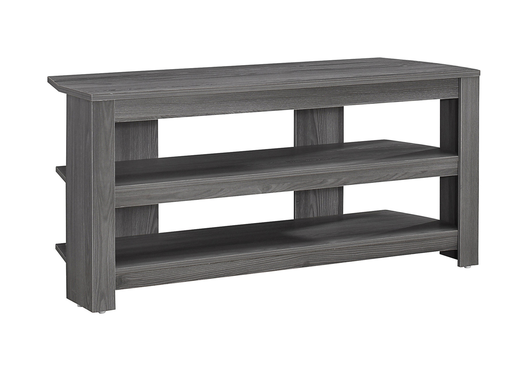 42" Ash Gray Open Shelving TV Stand - Image 5