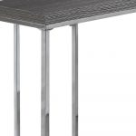 18.25" X 10.25" X 25.25" Grey Particle Board Metal  Accent Table