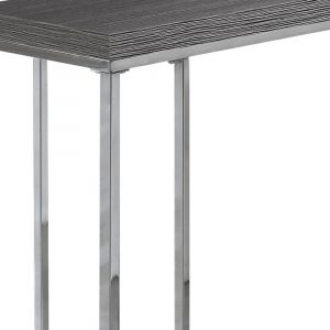 18.25" X 10.25" X 25.25" Grey Particle Board Metal  Accent Table