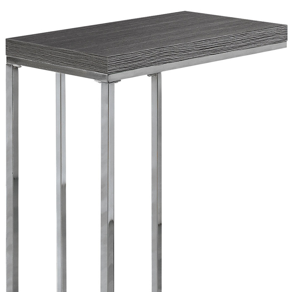 18.25" X 10.25" X 25.25" Grey Particle Board Metal Accent Table - Image 2