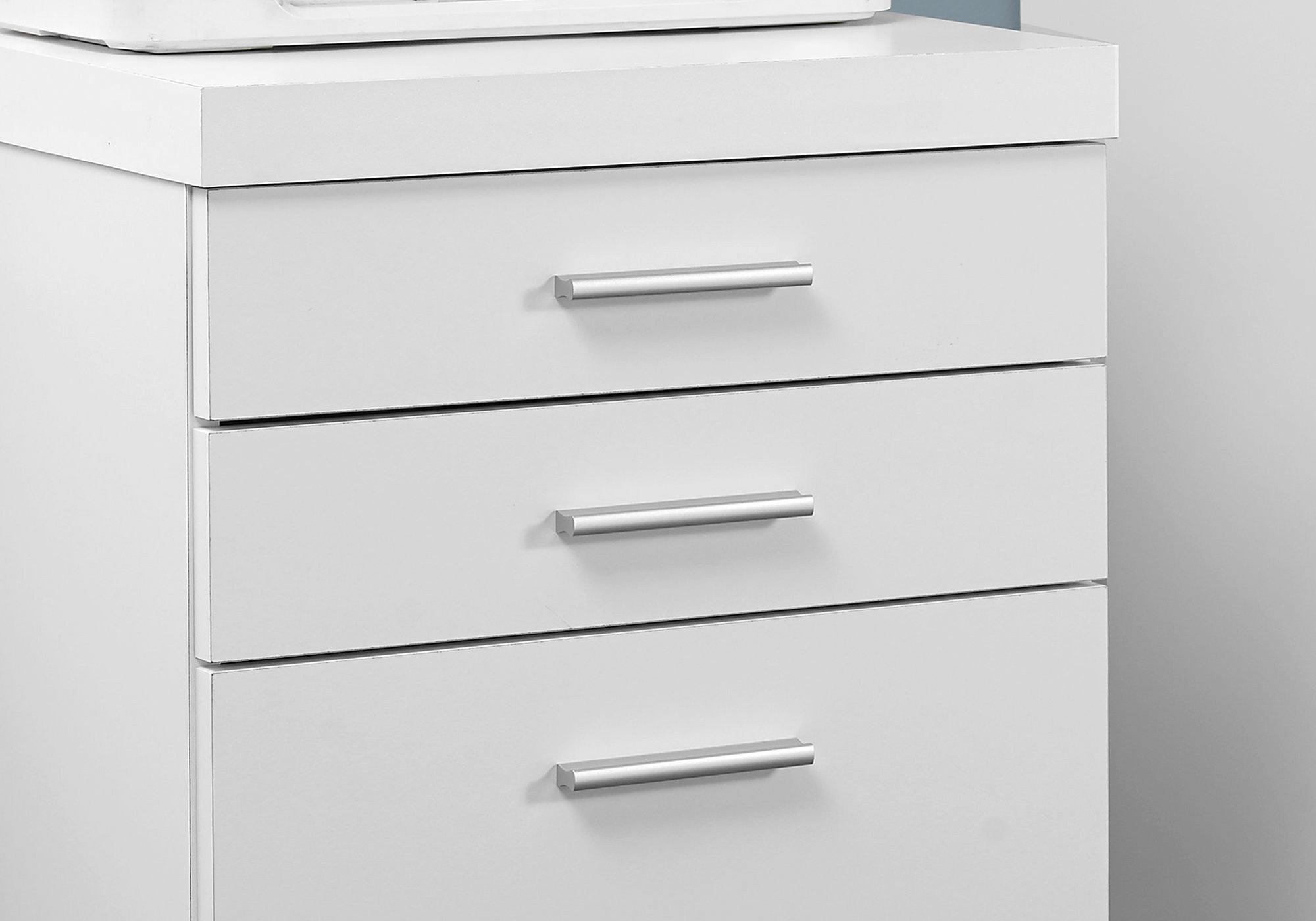 25" White Particle Board Filing Cabinet With Drawers - Image 8