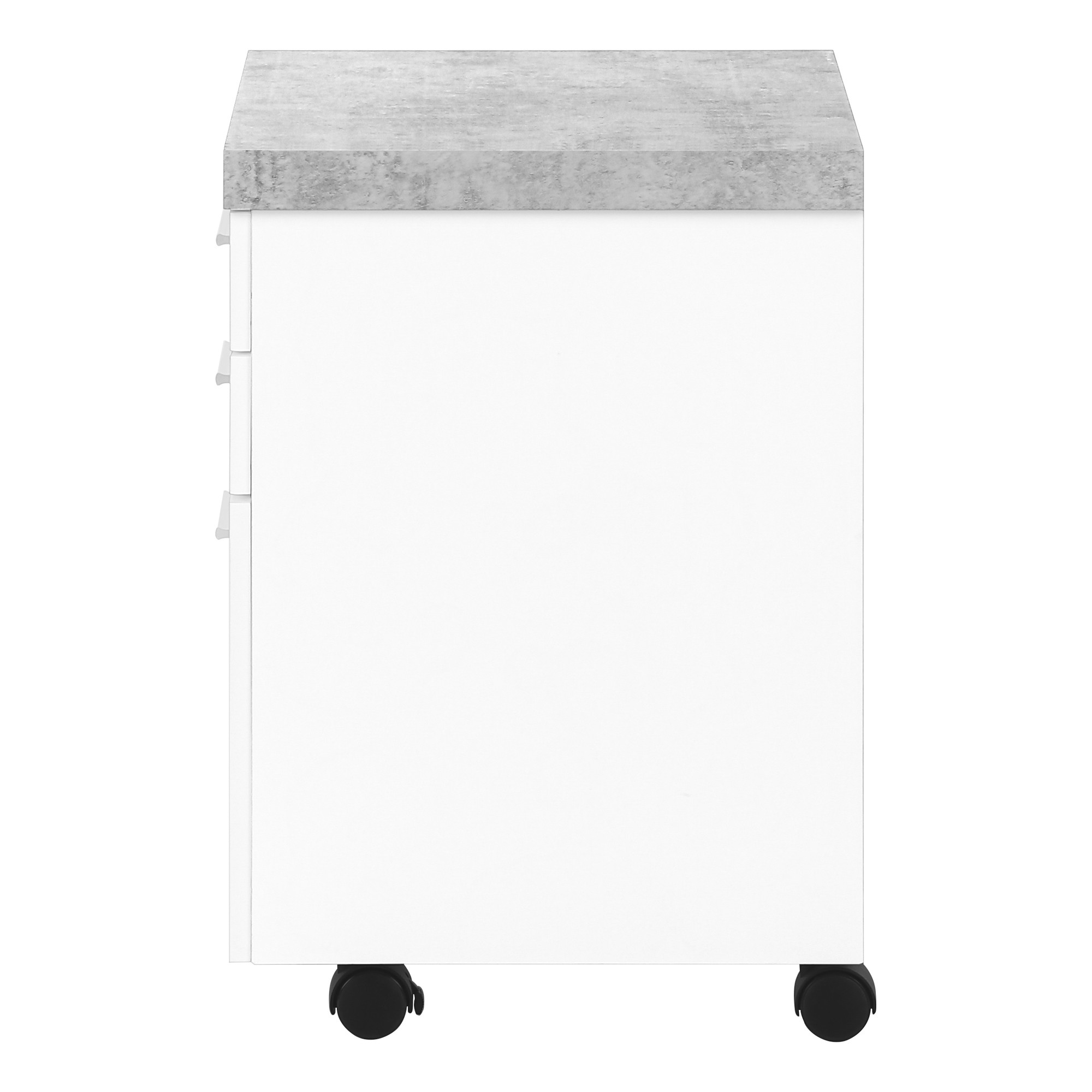 25" White And Gray Particle Board and Wood Filing Cabinet With Drawers - Image 5