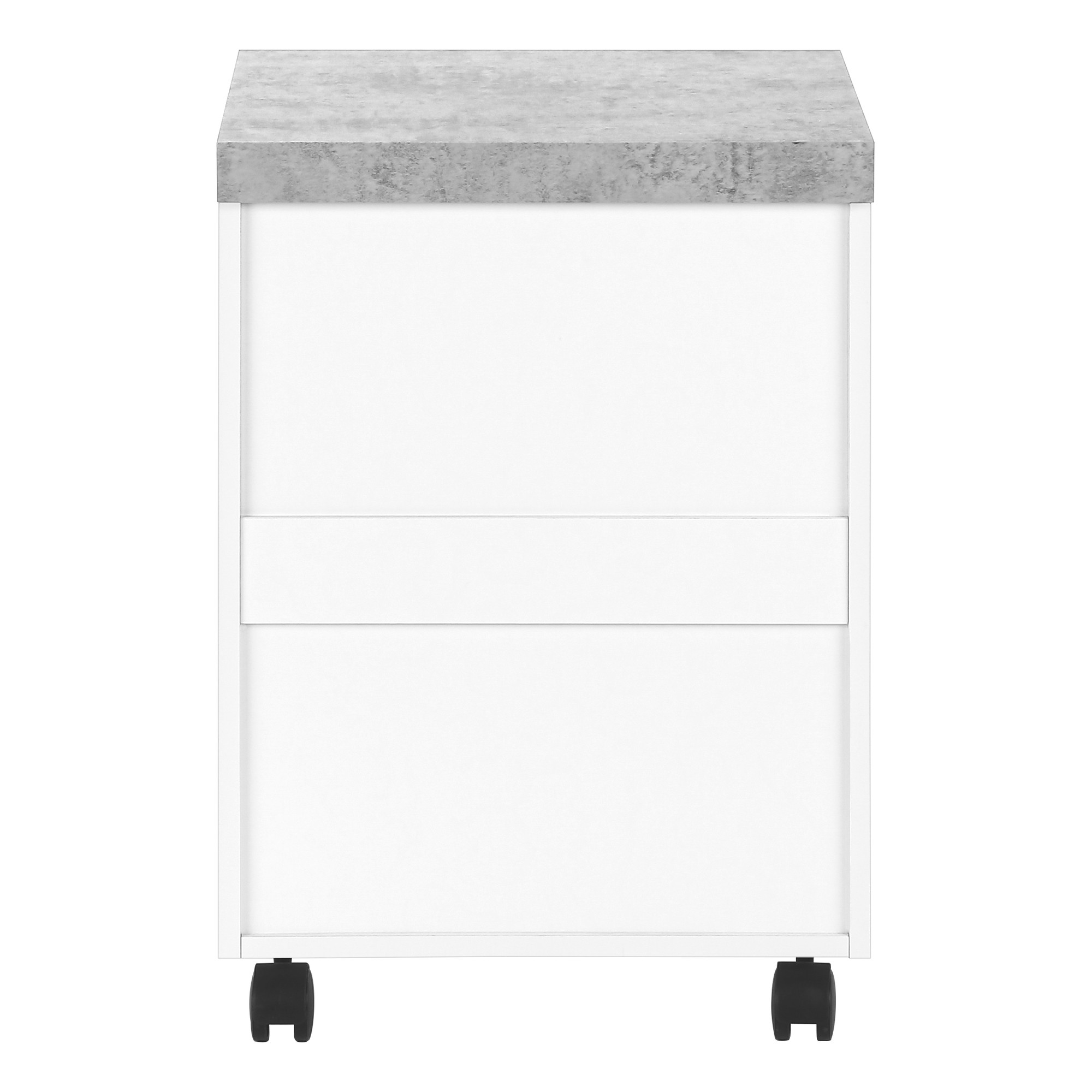 25" White And Gray Particle Board and Wood Filing Cabinet With Drawers - Image 6