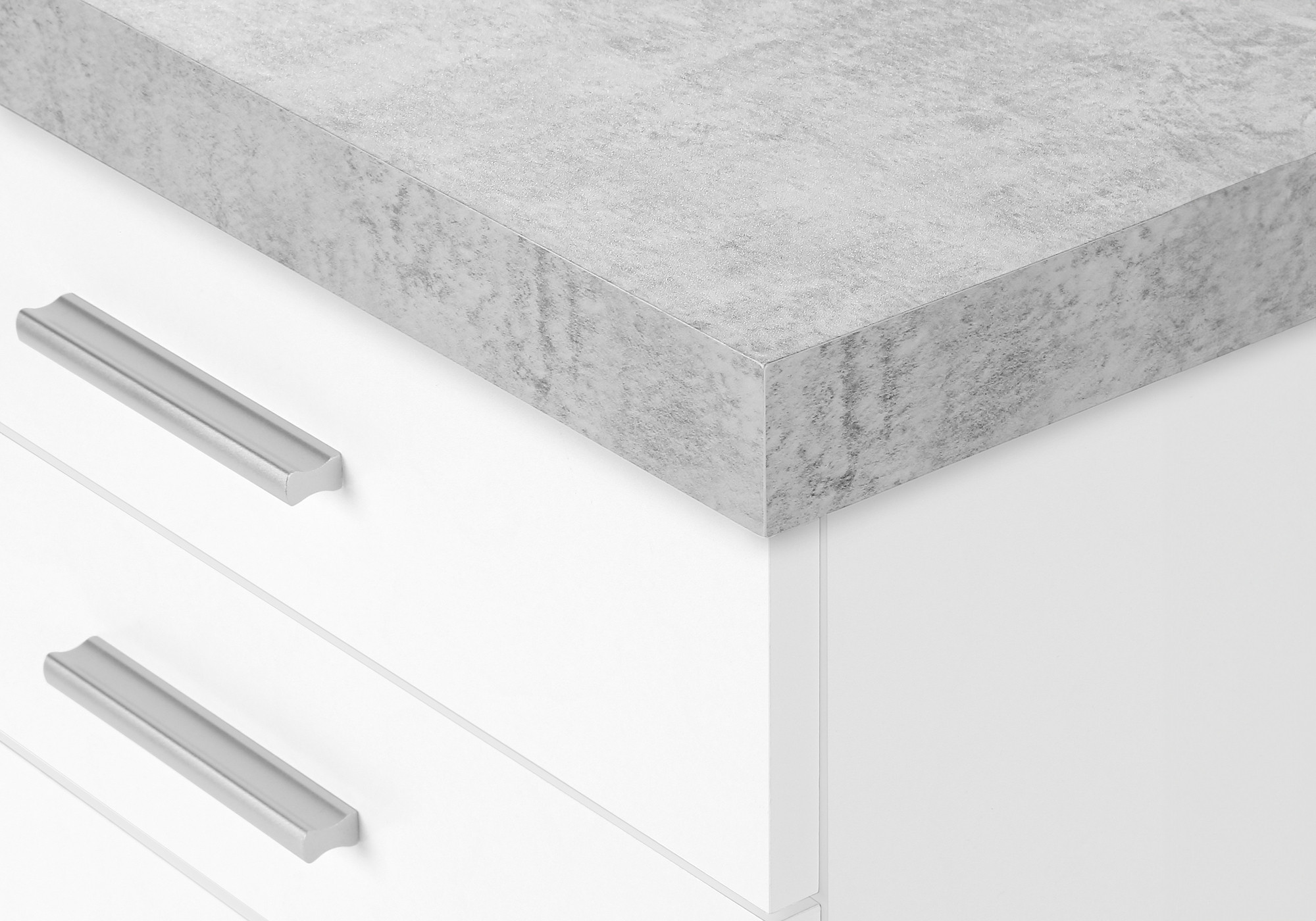 25" White And Gray Particle Board and Wood Filing Cabinet With Drawers - Image 7