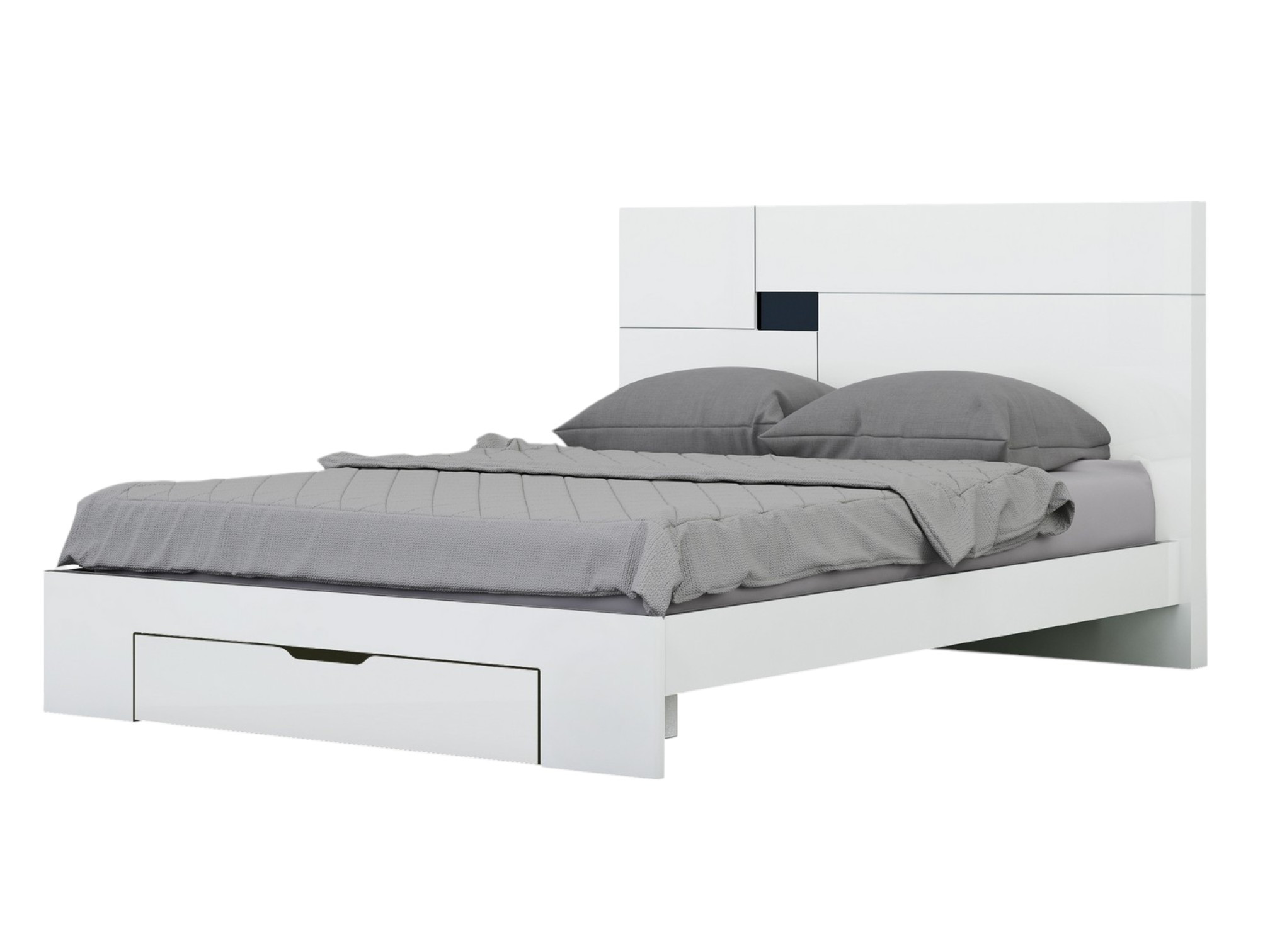 Four Piece White Solid Wood Bedroom Set With Mirror - Image 5