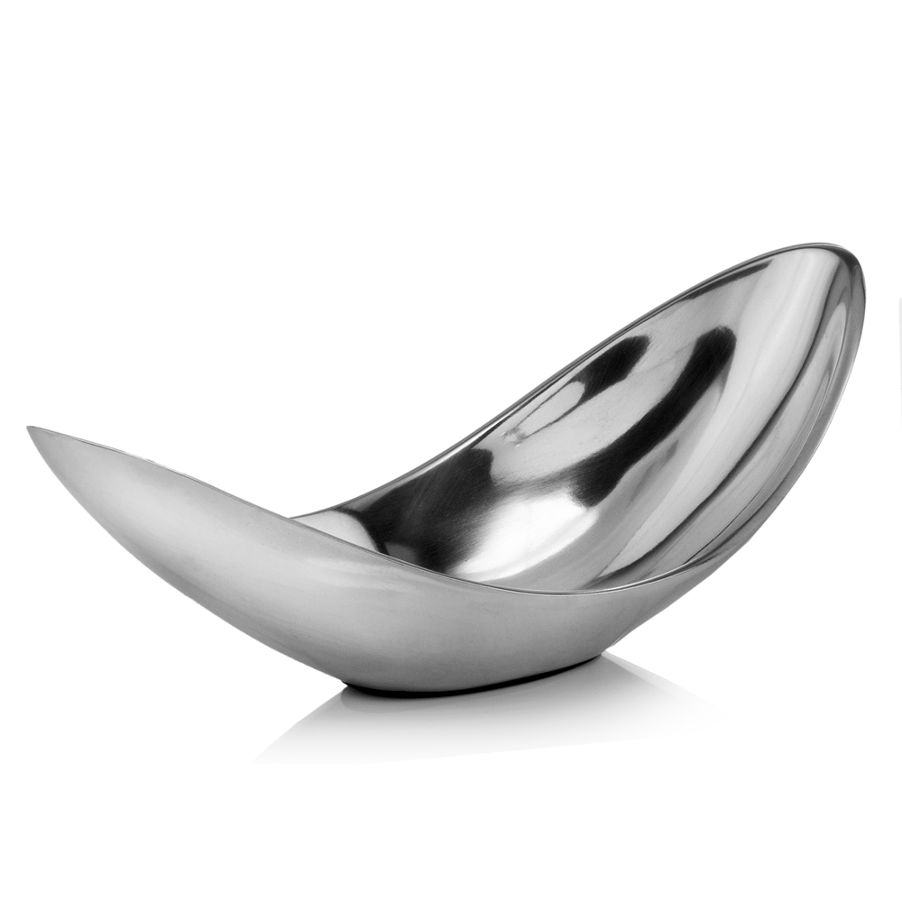 13" Aluminum Modern Twisted Centerpiece Bowl - Image 2