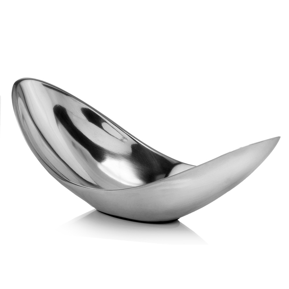 13" Aluminum Modern Twisted Centerpiece Bowl - Image 3