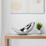 13" Aluminum Modern Twisted Centerpiece Bowl