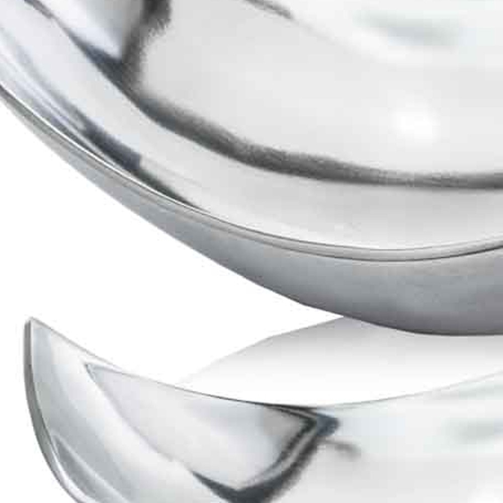 5" Silver Buffed Aluminum Decorative Bowl - Image 3