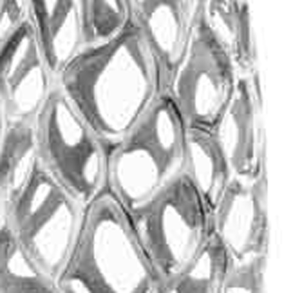 47" Aluminum Silver Twigs Cylinder Floor Vase - Image 3