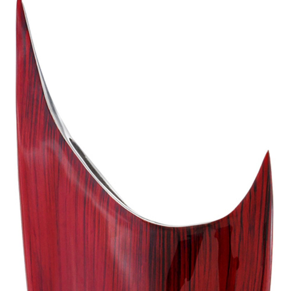 18" Red Aluminum Pointy Table Vase - Image 5
