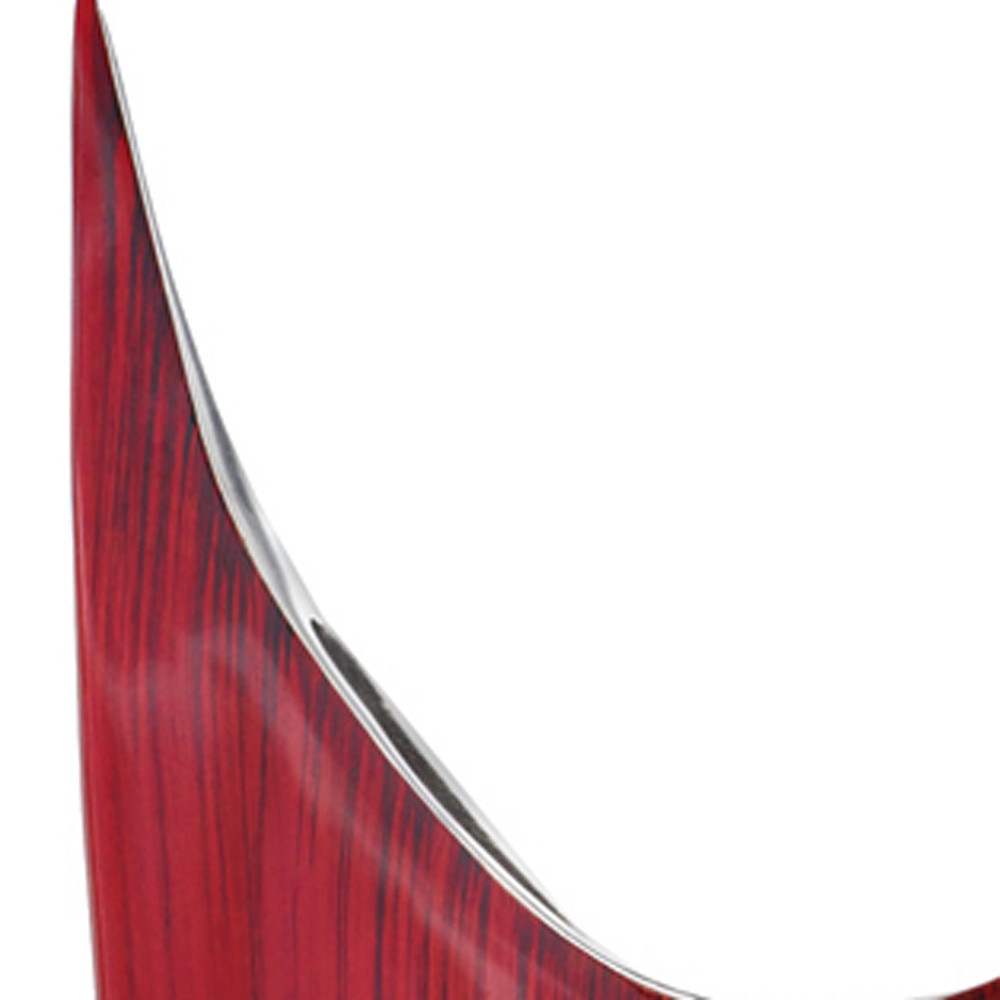 18" Red Aluminum Pointy Table Vase - Image 6