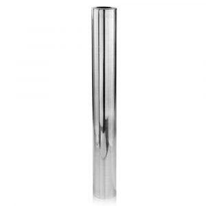 56" Silver Aluminum Cylinder Table Vase
