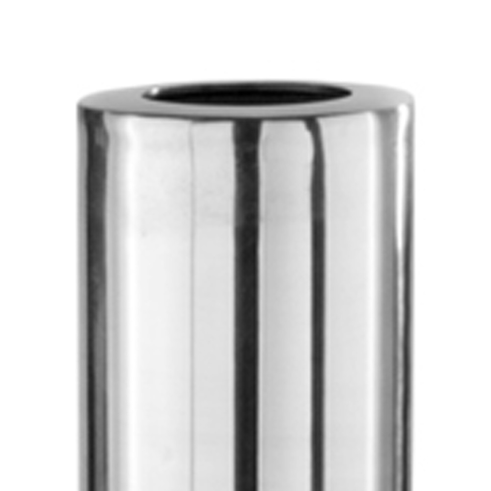 56" Silver Aluminum Cylinder Table Vase - Image 4