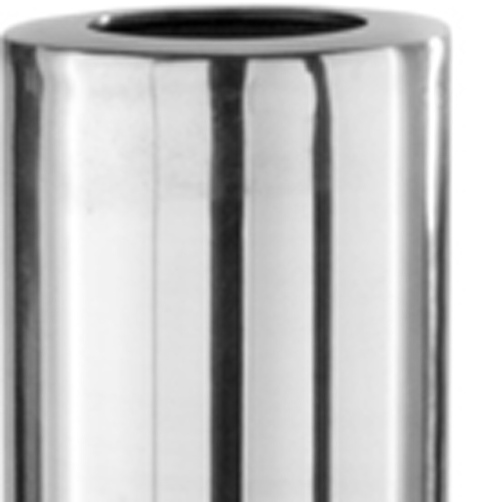 56" Silver Aluminum Cylinder Table Vase - Image 5
