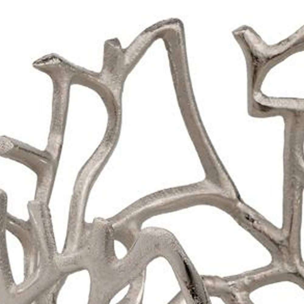 Round Silver Twigs Centerpiece Bowl - Image 4