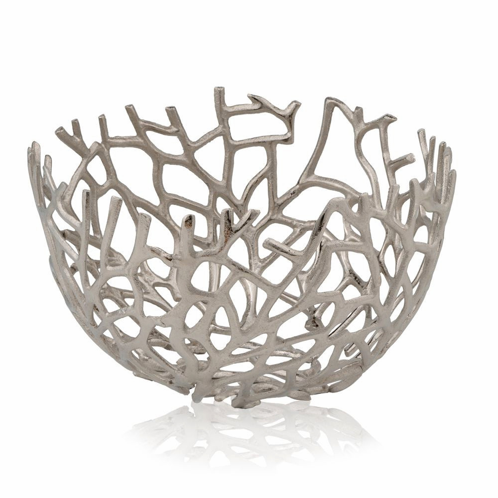 Round Silver Twigs Centerpiece Bowl - Image 7
