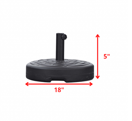 Black Plastic Umbrella Base - Image 7