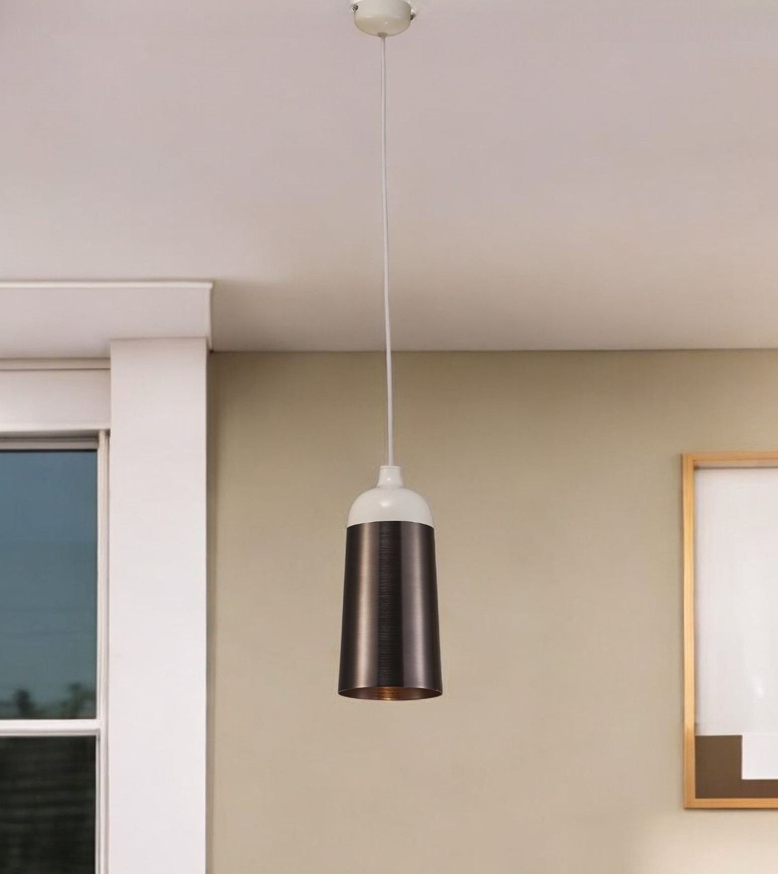 6 X 6 X 12 Silver Aluminum Pendant Lamp - Image 2
