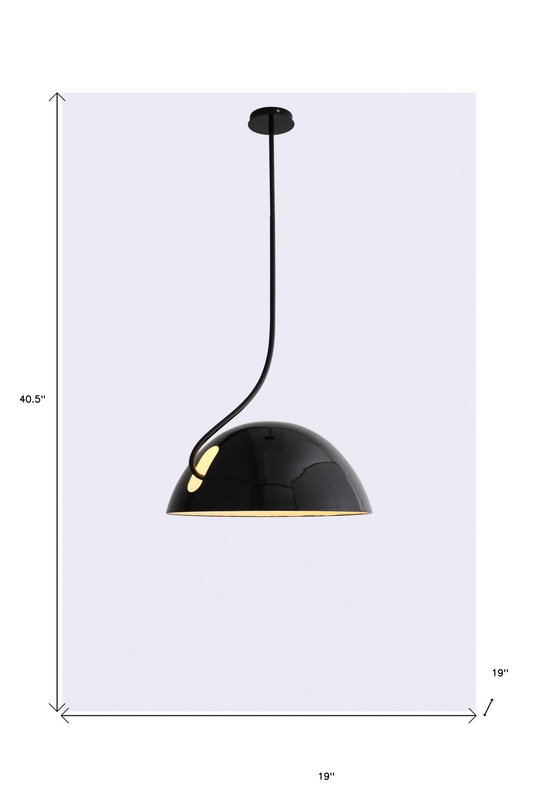 19 X 19 X 40.5 Black Aluminum Pendant Lamp - Image 6