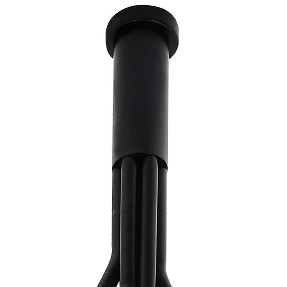 Shaded Empire Six Light Metal and Glass Flush Ceiling Light With Clear Shades - Image 4