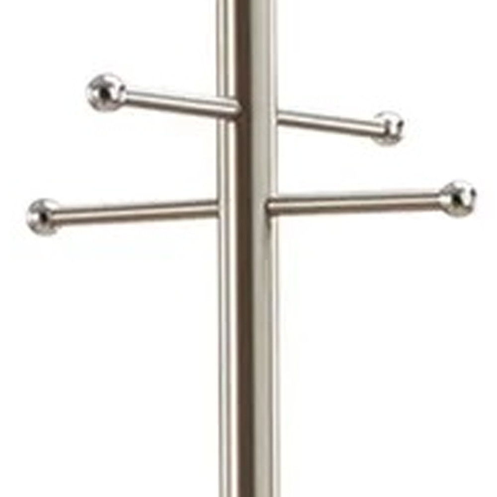 67" Brushed Steel Coat Rack - Image 3