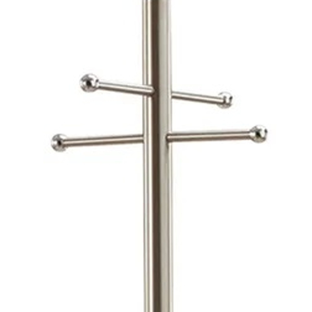67" Brushed Steel Coat Rack - Image 5