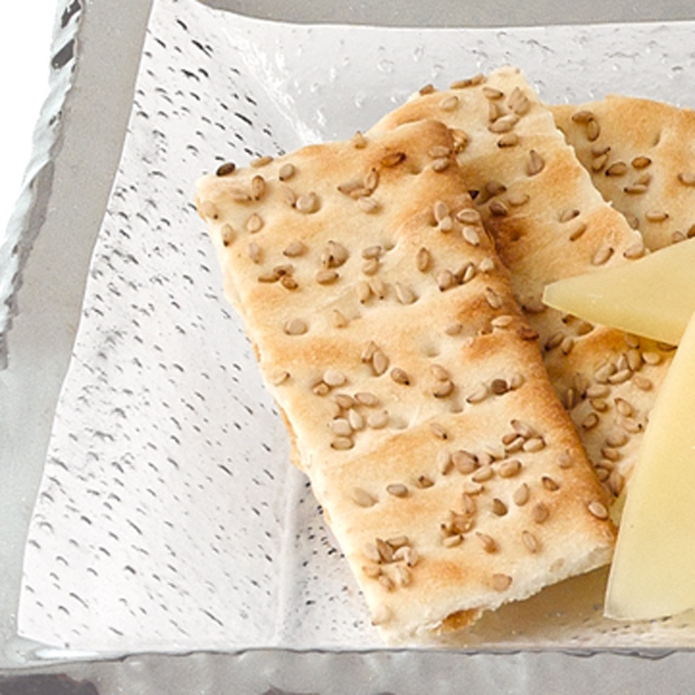 18 Mouth Blown Rectangular Edge Silver Serving Platter Or Tray - Image 4